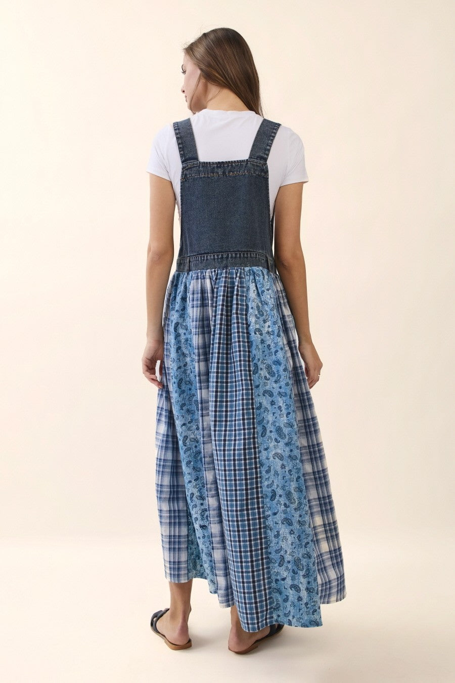Mixed Patchwork Overall Dress PRE ORDEN
