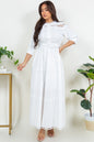 Solid Crochet Elegant Maxi Dress