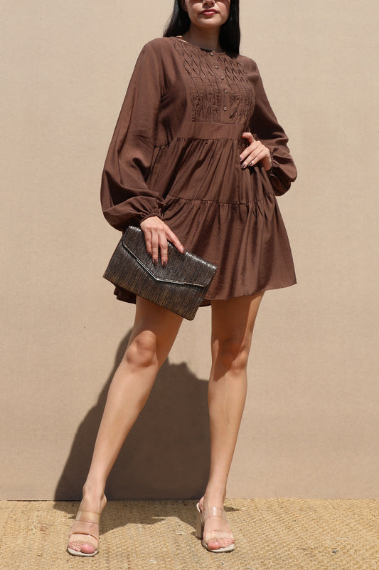 Loose Fit Woven Mini Dress