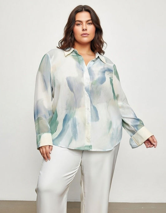 Plus Printed Blouse PRE ORDEN