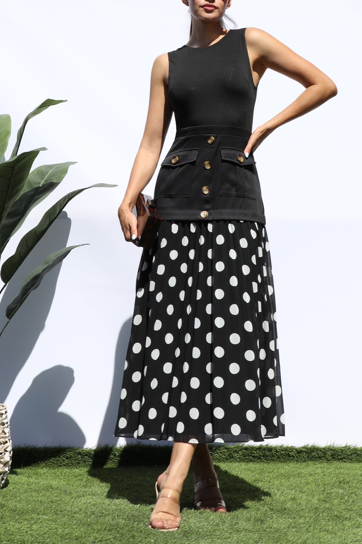 Polka Dot Midi Dress