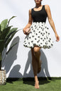 Bubble Hem Polka Dot Print Mini Dress