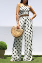 Polka Dot Smocked Top And Pants Set