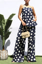 Polka Dot Loose Fit Top And Pants Set