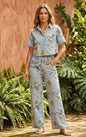 Denim Set With Embroidered