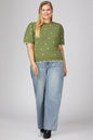 Plus - Scallop Band Polkadot Sweater Top PRE ORDEN