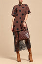 Polka Dot Loose Fit Knit Midi Dress PRE VENTA