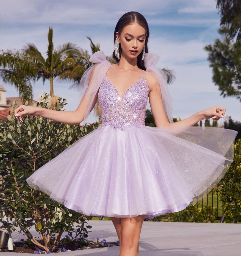 A-LINE SHORT TULLE DRESS