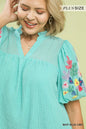 Embroidery Sleeve Dress