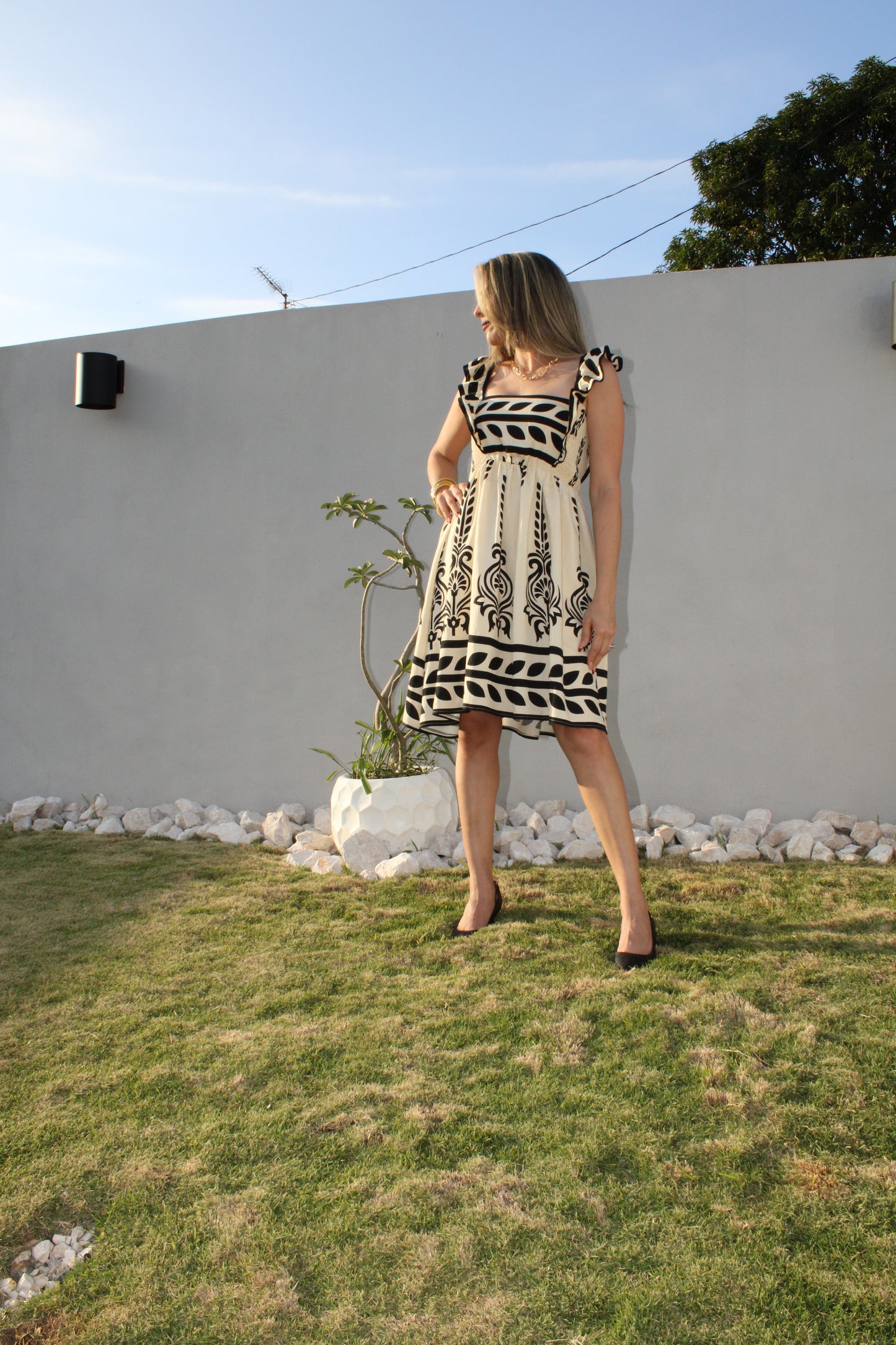 Printed Babydoll Dress