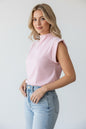 Mock Neck Short Sleeve Top