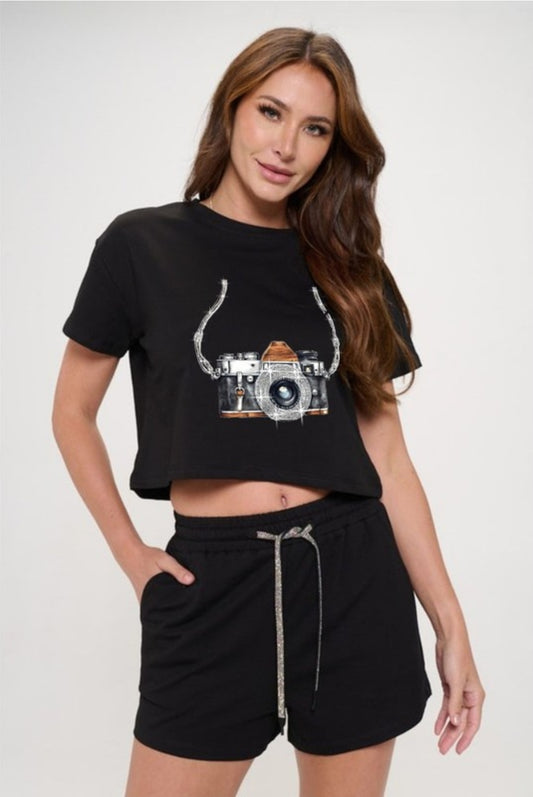 Relax fit crop tee