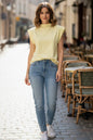 Mock Neck Short Sleeve Top